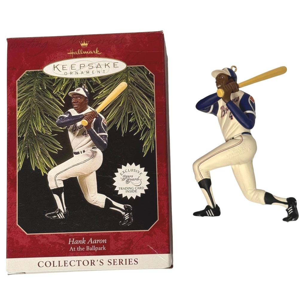 Hallmark Keepsake Ornament 1997 Hank Aaron At the Ballpark Series 2 with Card